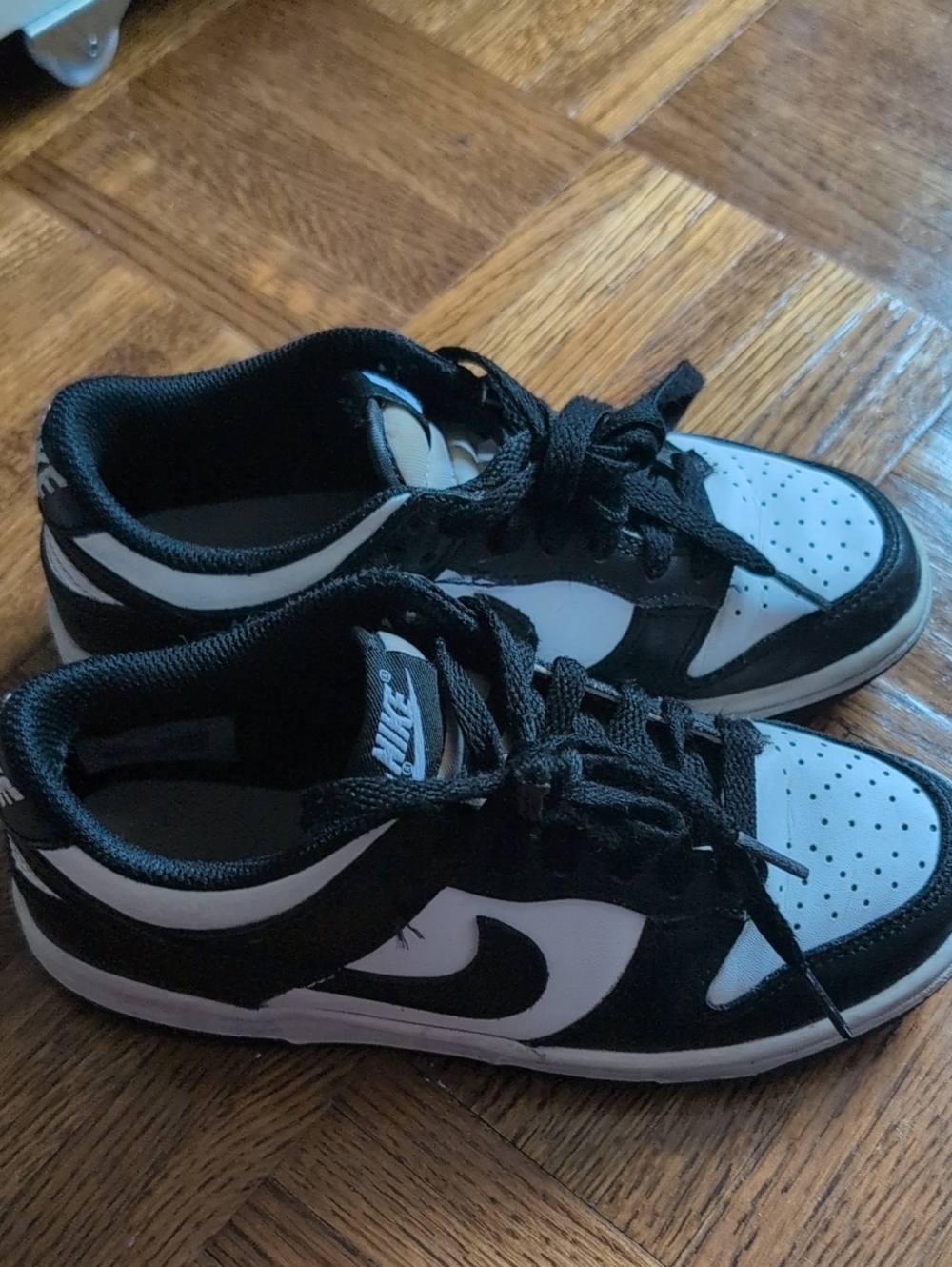 Nike Kids Black and White Low-Top Sneakers